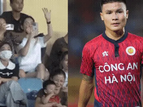 Chu Thanh Huyền hú hét trên sân Hàng Đẫy khẳng định "Quang Hải đẳng cấp", nhan sắc cam thường gây chú ý