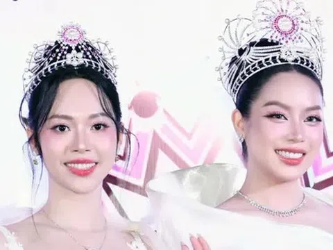 Hoa hậu Thanh Thủy đọ sắc hai á hậu trong ngày cuối nhiệm kỳ