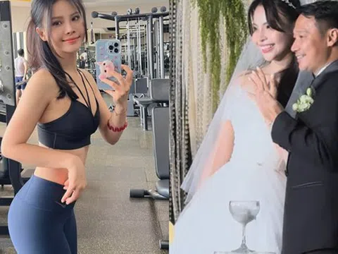 Vợ biên tập viên VTV của HLV Vũ Hồng Việt đẹp từ lễ đường tới phòng gym, gây sốt với body săn chắc nét căng