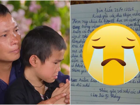 Bức thư bé lớp 3 vùng cao gửi dàn sao Gia Đình Haha: Quẹt vội nước mắt khi đọc đến cuối