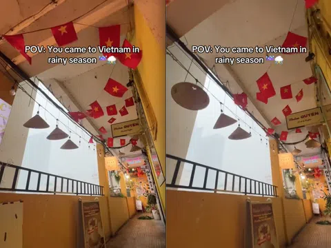 Du lịch Việt Nam gặp ngay trận mưa lớn, vị khách Thái Lan hô vang 1 câu cực "mặn" khiến dân mạng bật cười