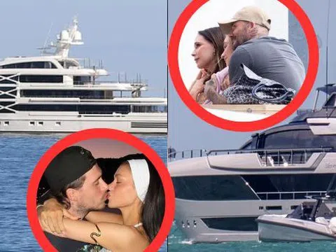 Vợ chồng con cả nhà Beckham ngồi siêu du thuyền 2.900 tỷ của nhà ngoại, "chặt đẹp" bố mẹ - David và Victoria