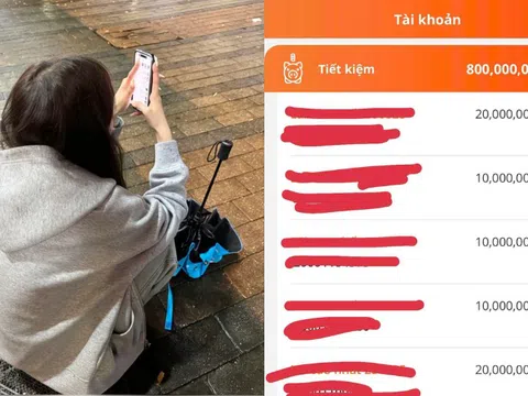 Ảnh chụp màn hình khoản tiết kiệm 800 triệu của cặp vợ chồng công nhân khiến nhiều người nuối tiếc