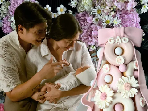 Lễ đầy tháng ái nữ nhà Ngô Thanh Vân – Huy Trần: Không gian phủ đầy hồng ngọt ngào, đúng chuẩn "công chúa Gạo"