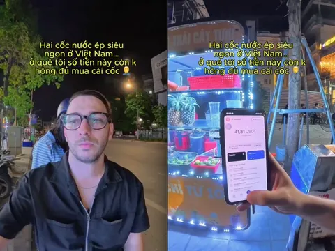 Trả tiền 2 cốc nước ép ở Việt Nam, khách Tây thốt lên: "Ở quê tôi số tiền này còn không đủ mua cái cốc"