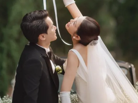 Ảnh cưới đẹp nhất showbiz Việt 2025: Cô dâu Á hậu quá xinh, chồng chủ tịch không chê vào đâu được!