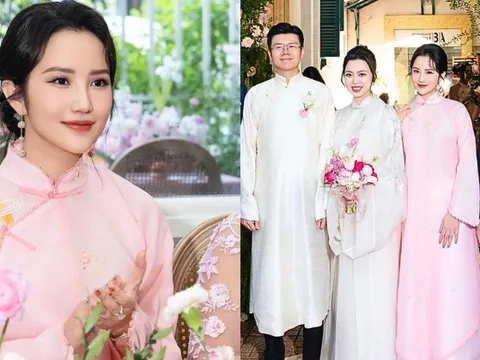 Nhan sắc bà xã Phan Thành trong lễ cưới của em chồng thiếu gia và tiểu thư nghìn tỷ