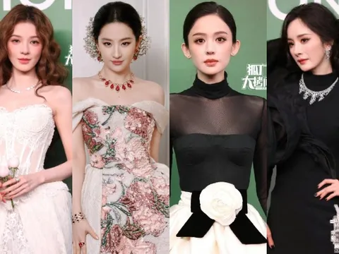 Siêu thảm đỏ "đáng sợ" nhất Cbiz: "Tiên hoa" Lưu Diệc Phi gầy khó tin vẫn không cứu nổi rừng sao "xấu đau xấu đớn"