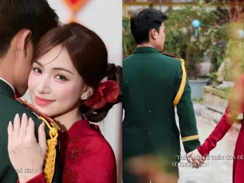 Lộ diện người đàn ông mặc quân phục được Hòa Minzy ôm chầm