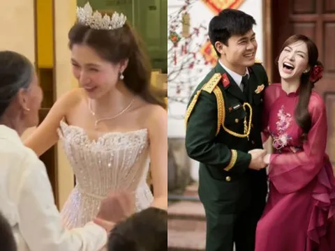 Rộ ảnh Hoà Minzy mặc váy xoè lộng lẫy như cô dâu đón khách