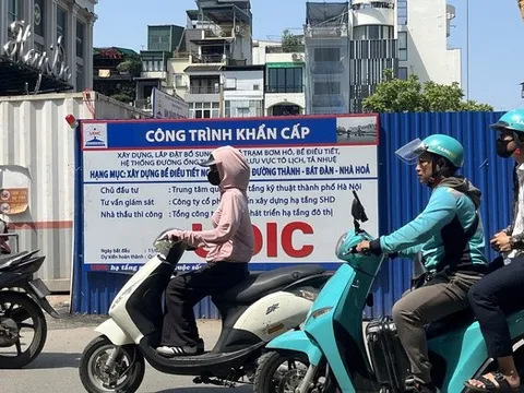 Công trình bể nước ngầm chống ngập tại chợ Hàng Da