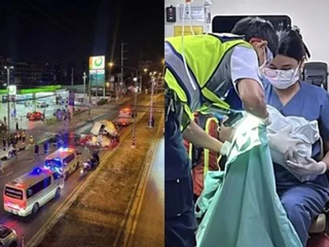 Tắc đường, người phụ nữ sinh con ngay tại cây xăng