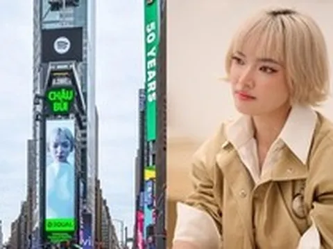 Một nữ nghệ sĩ Việt xuất hiện tại quảng trường Thời Đại ở New York