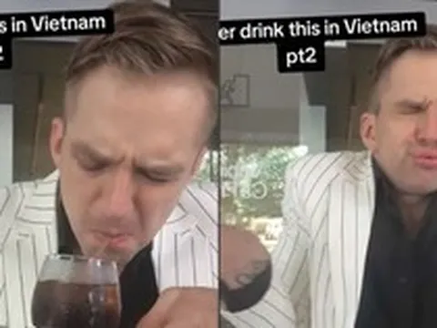 Clip anh Tây rùng mình khi uống cà phê đen Việt Nam khiến dân mạng cười bò