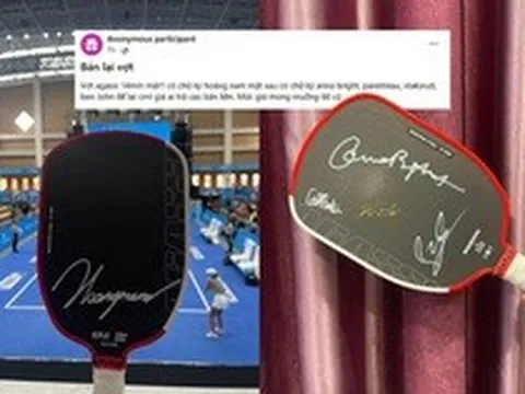 Fan Pickleball xin chữ ký của các tay vợt tại PPA Hà Nội về rao bán lại giá 66 triệu đồng