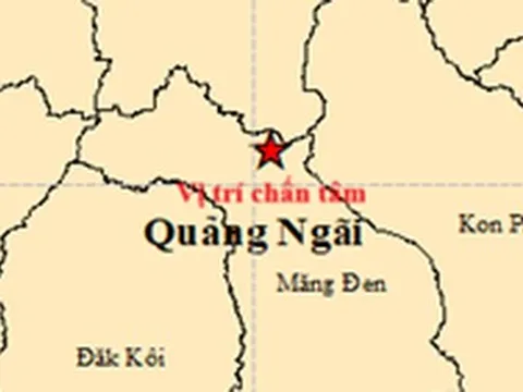 Liên tiếp 6 trận động đất ở Quảng Ngãi trong ngày 11/5