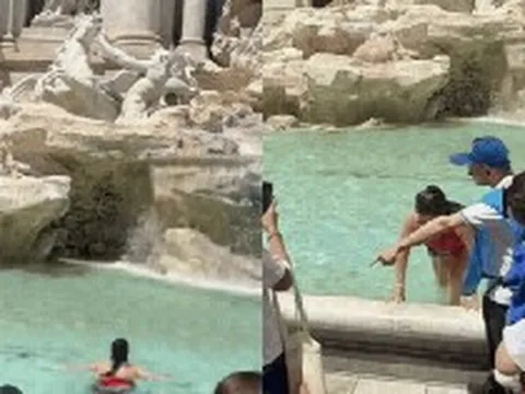 Nhảy xuống đài phun nước nổi tiếng tại Rome để quay TikTok, nữ du khách đối mặt hình phạt bị cấm cửa vĩnh viễn