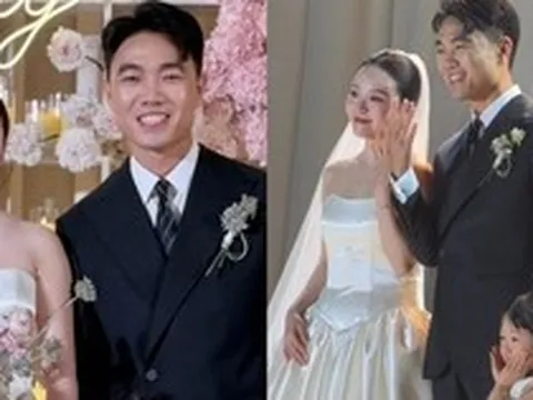 Lễ cưới Xuân Trường và Nhuệ Giang sau 5 năm đám hỏi: Cô dâu khóc nức nở, con gái được giao trọng trách đặc biệt