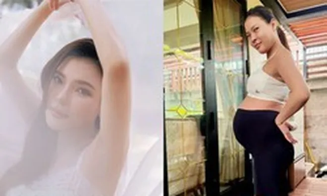 Thúy Diễm mang bầu lần 2 tăng 18kg, được ông xã khen "bầu xinh đẹp nhất trong cuộc đời"